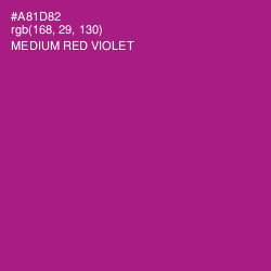#A81D82 - Medium Red Violet Color Image